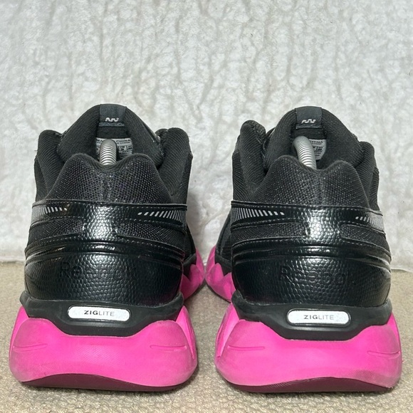Reebok Womens Black/Pink ZigLite Electrify Running Athletic Sneakers Shoes SZ 9 - Picture 4 of 11